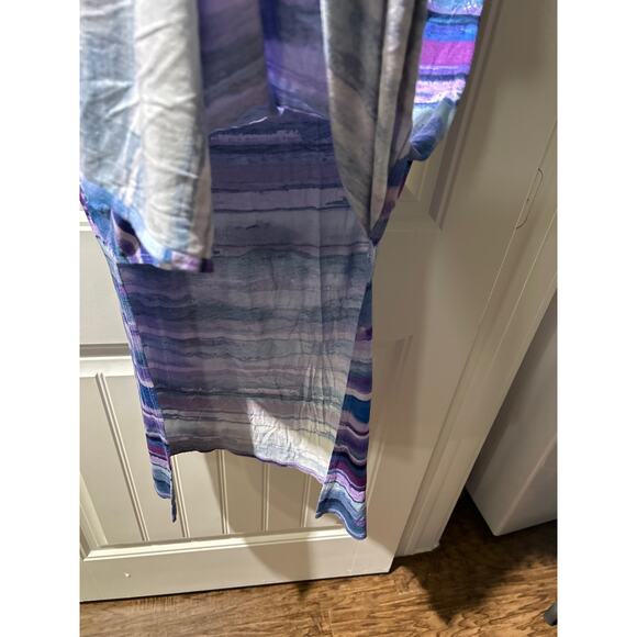 Plus Size Multi-Color Striped Double Split Maxi Skirt, Size XXL (20), Pre-Owned - Picture 2 of 4